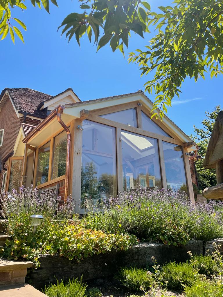 Oak frame extensions, conservatories and porches in Lymington