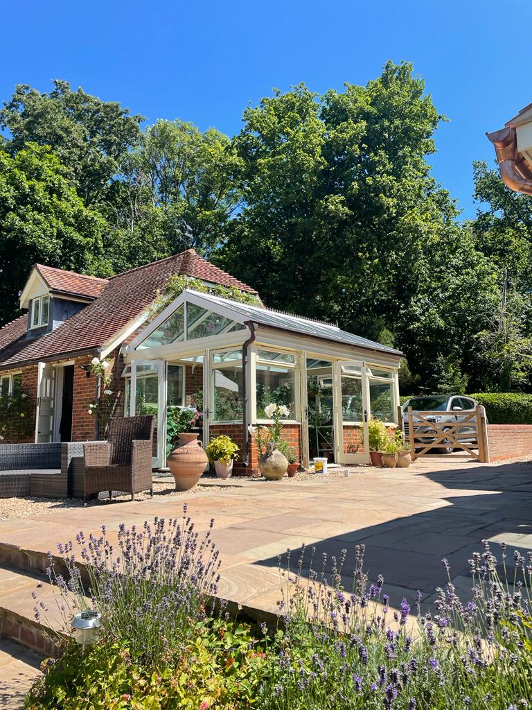 Oak frame conservatory Lymington by Brewer Design and Build